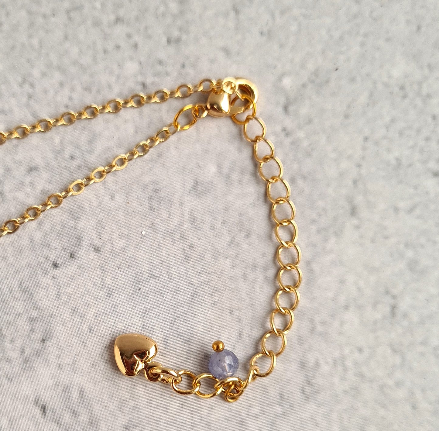 Bar Gemstone Necklace - Tanzanite