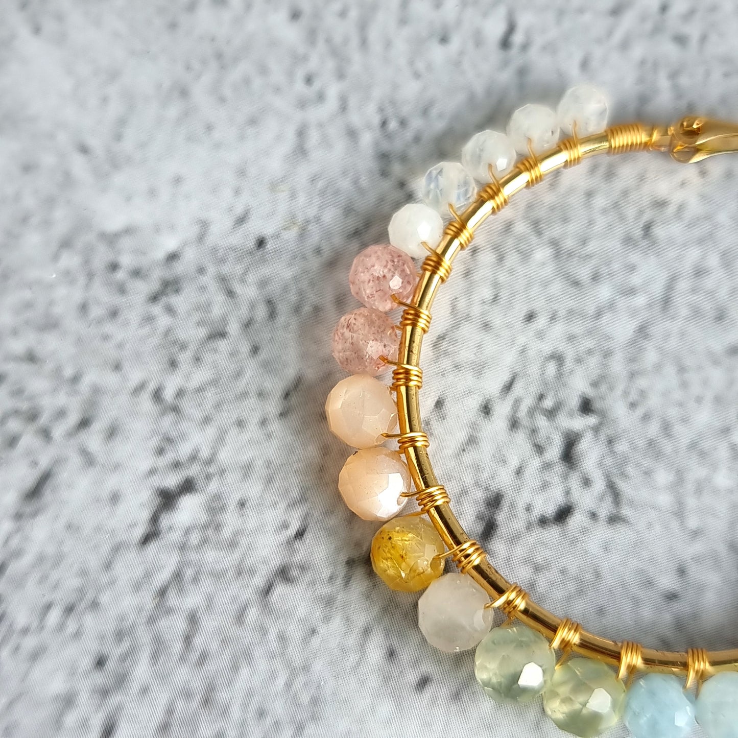 Big Hoop - Multi Gemstone Earrings