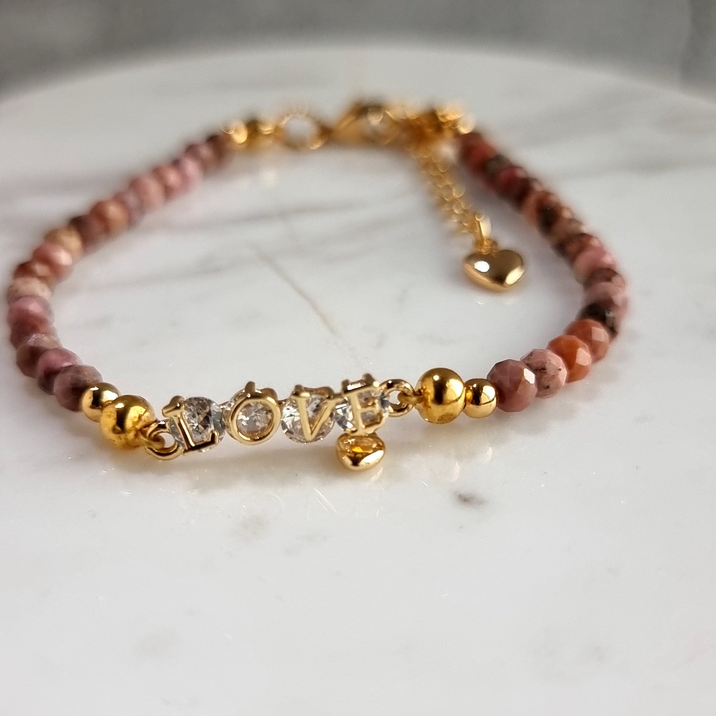 Rhodochrosite Love Gemstone Bracelet