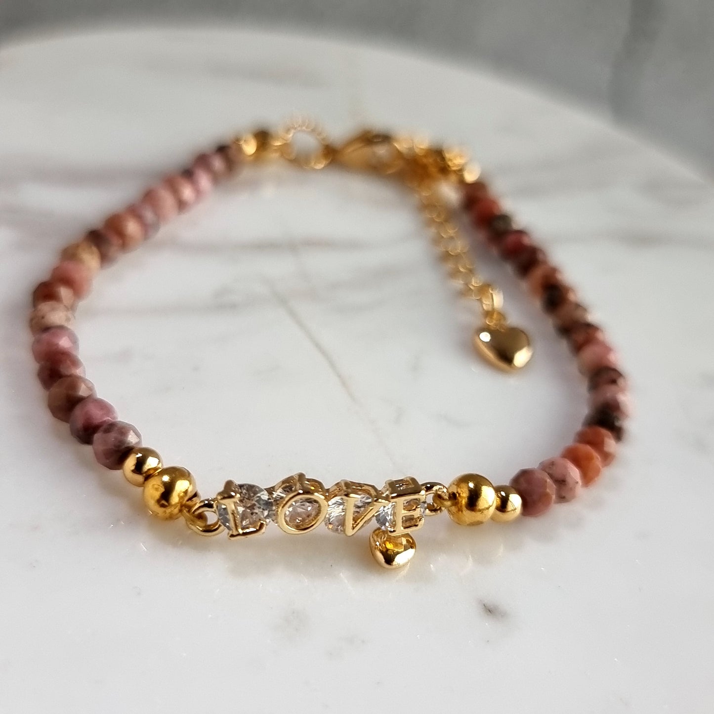 Rhodochrosite Love Gemstone Bracelet