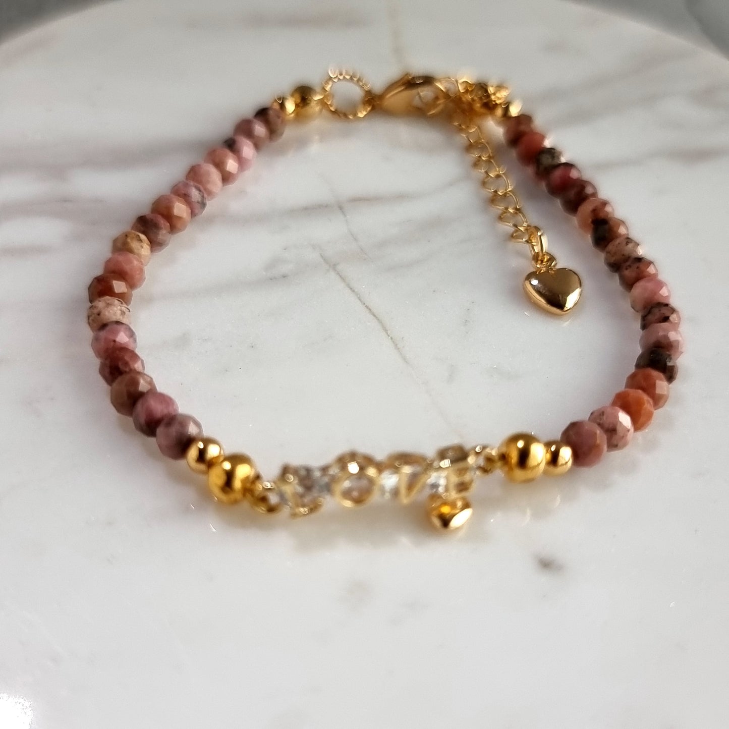 Rhodochrosite Love Gemstone Bracelet