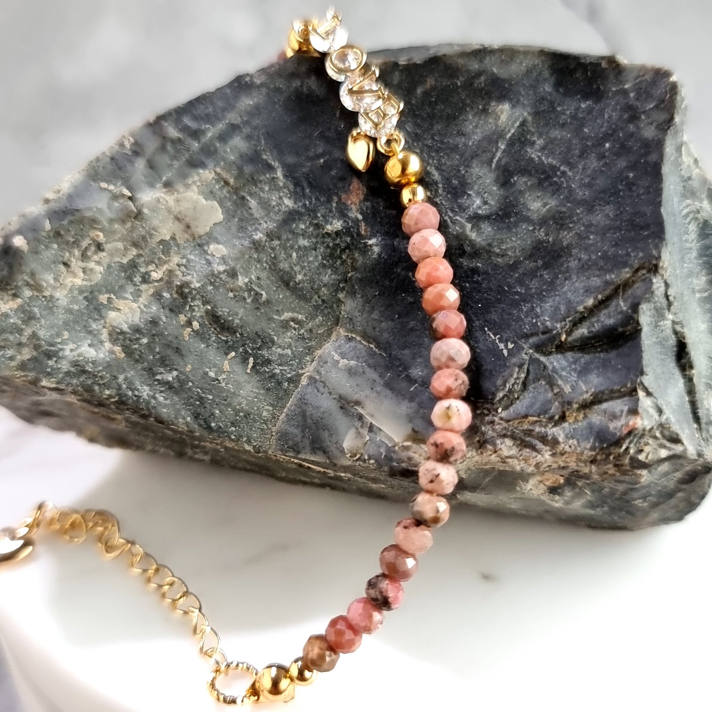 Rhodochrosite Love Gemstone Bracelet
