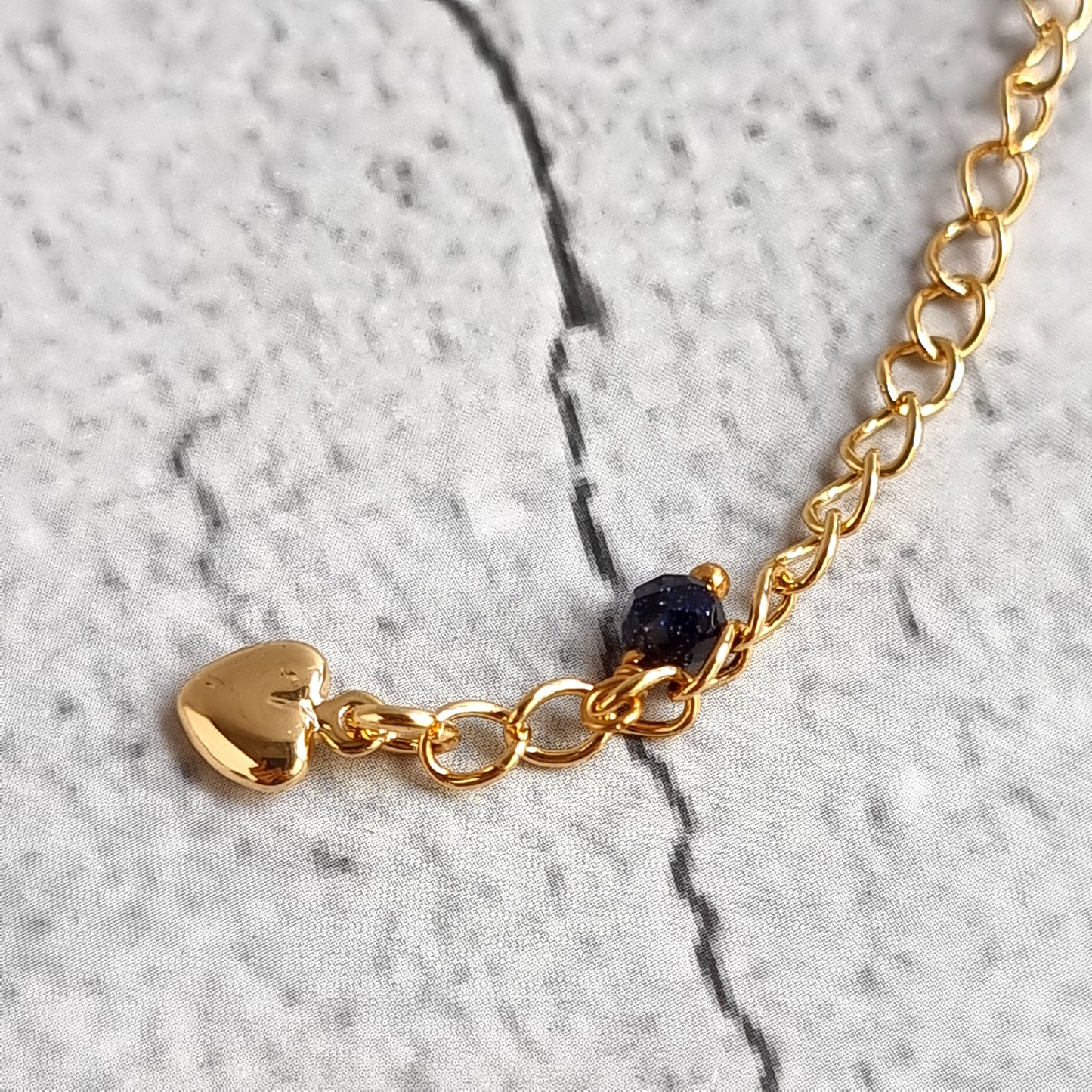 Bar Gemstone Necklace - Blue Sun Stone