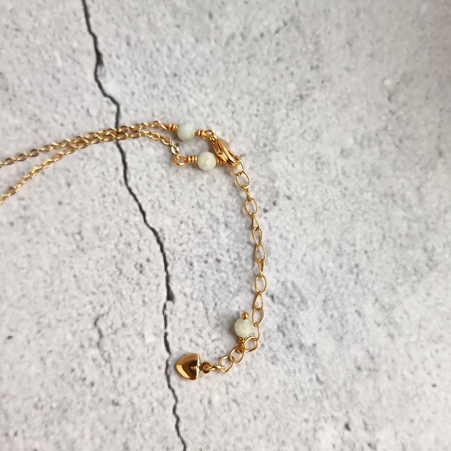 Bar Gemstone Necklace - Jade