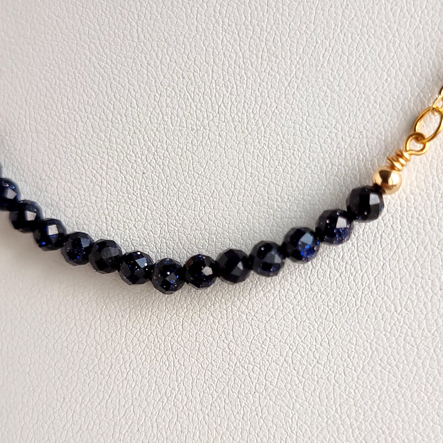 Bar Gemstone Necklace - Blue Sun Stone