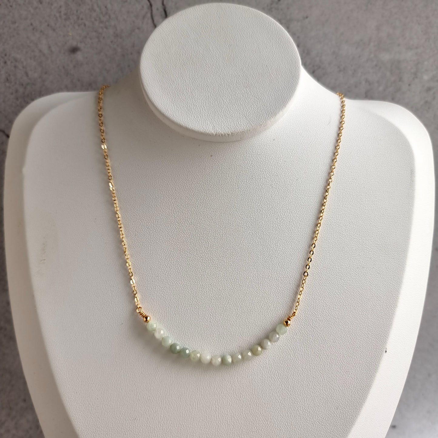 Bar Gemstone Necklace - Jade