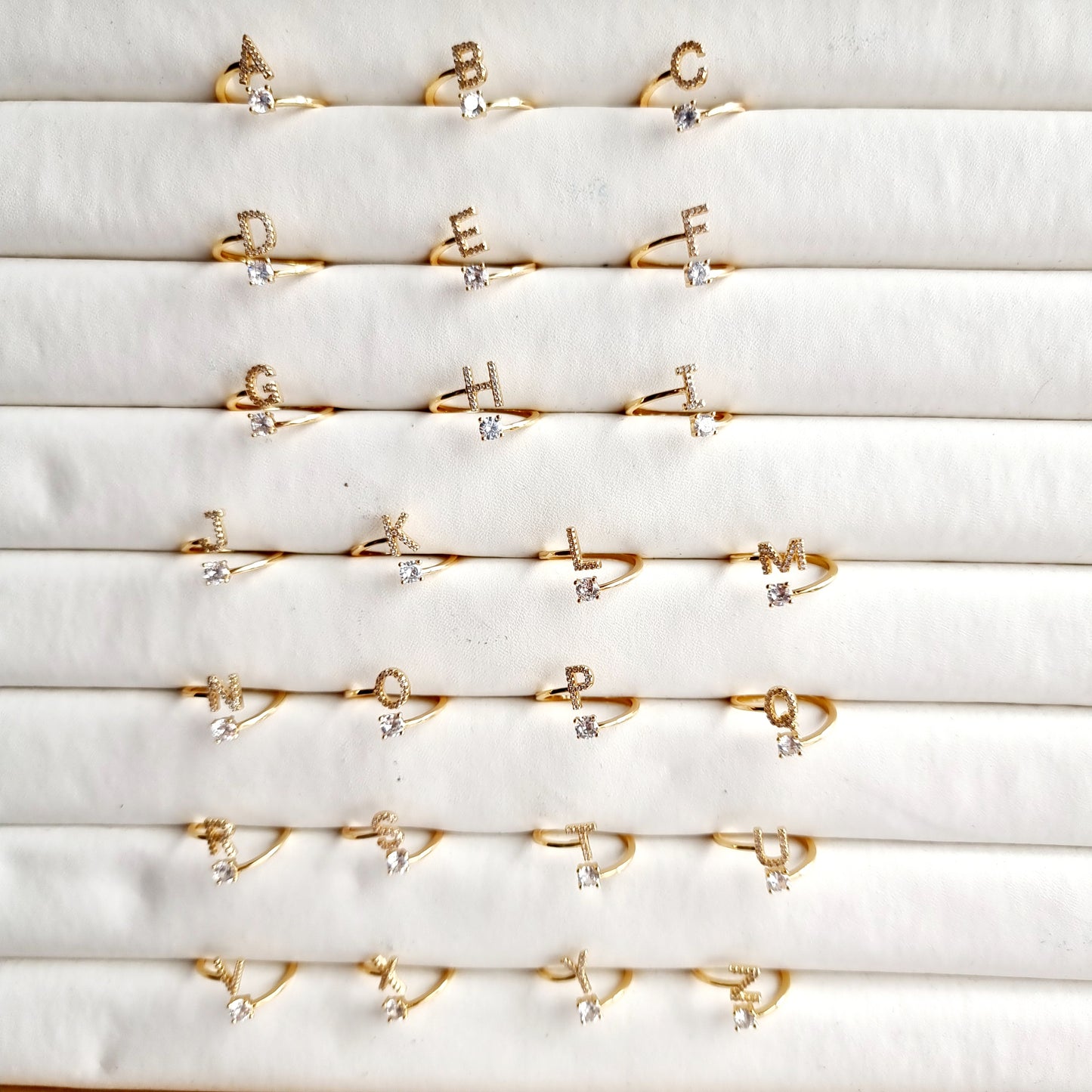 Gold Plated Alphabet Ring