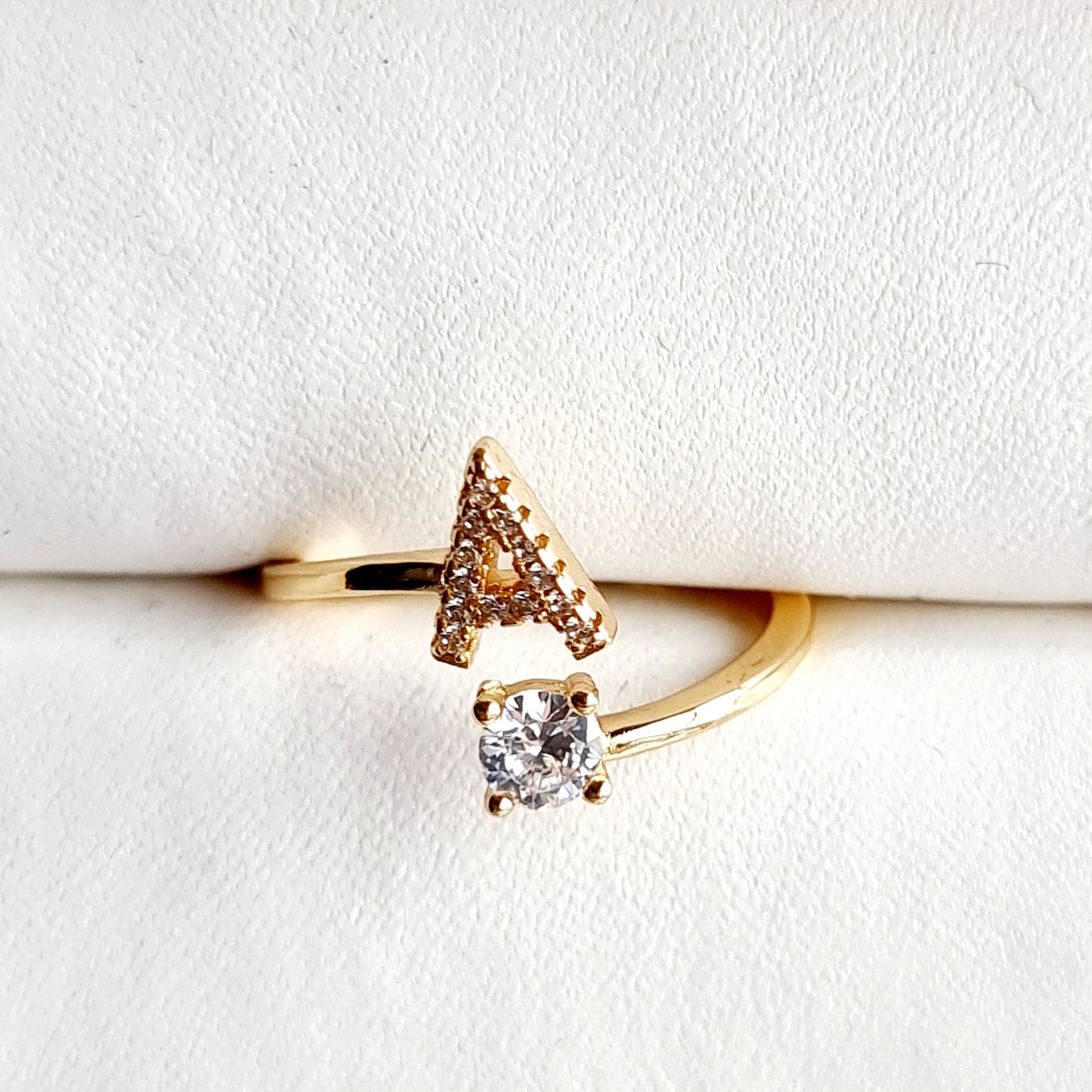 Gold Plated Alphabet Ring