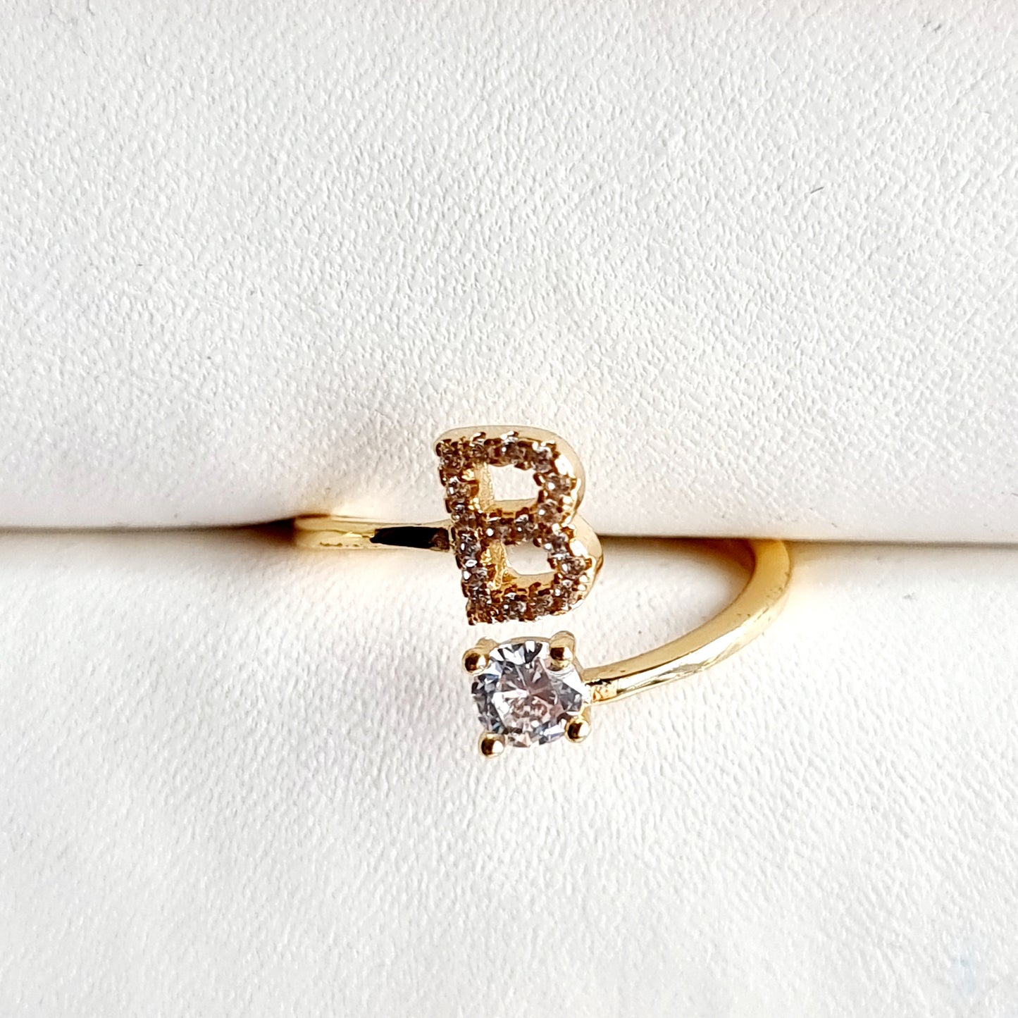 Gold Plated Alphabet Ring