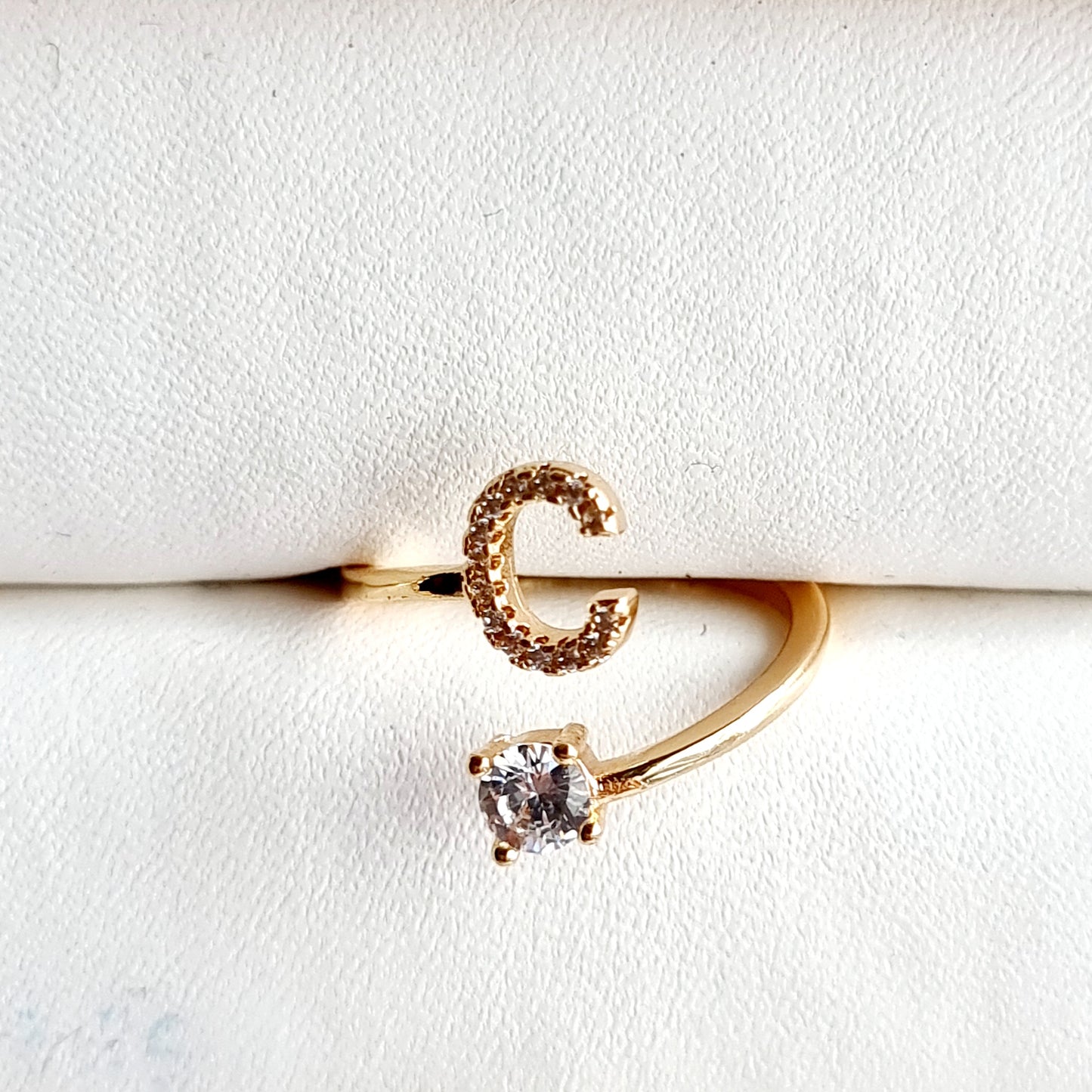 Gold Plated Alphabet Ring