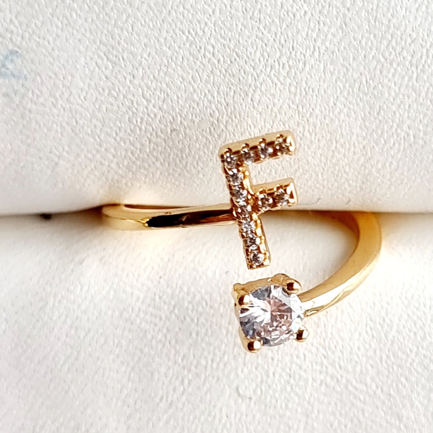 Gold Plated Alphabet Ring