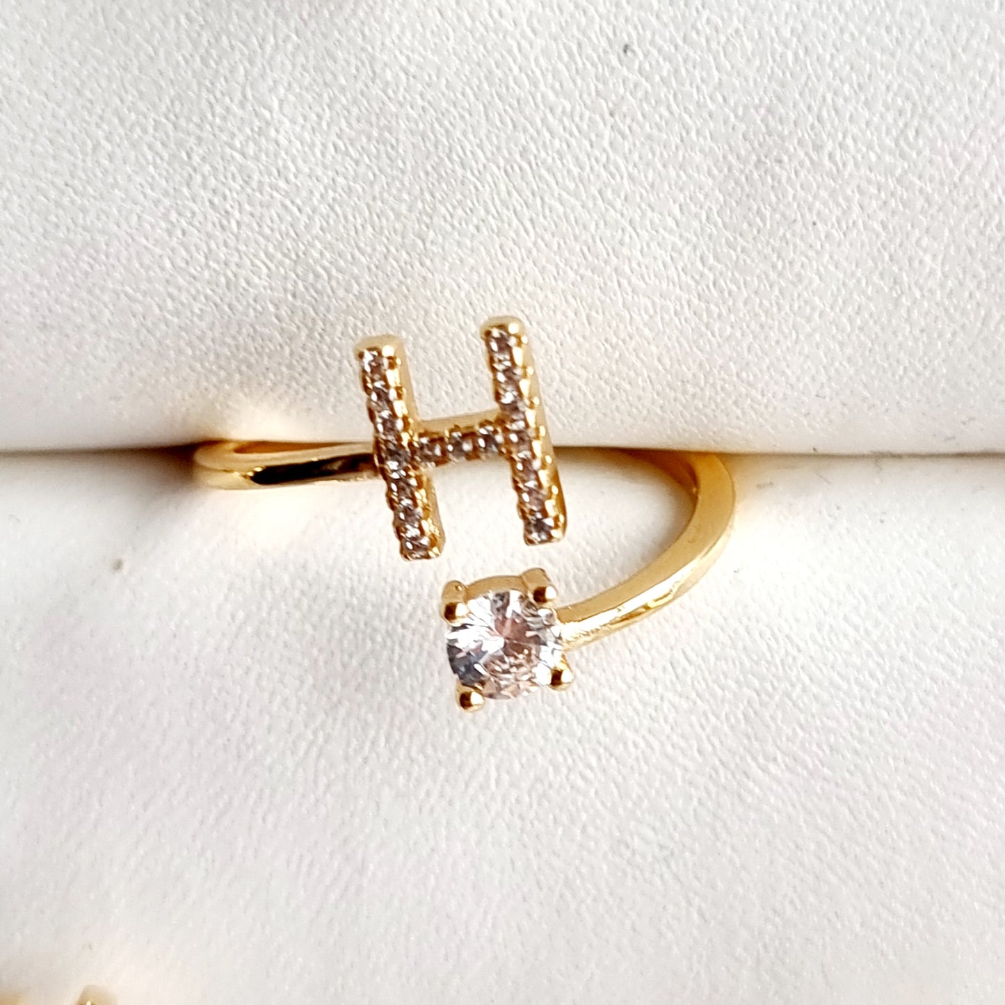 Gold Plated Alphabet Ring