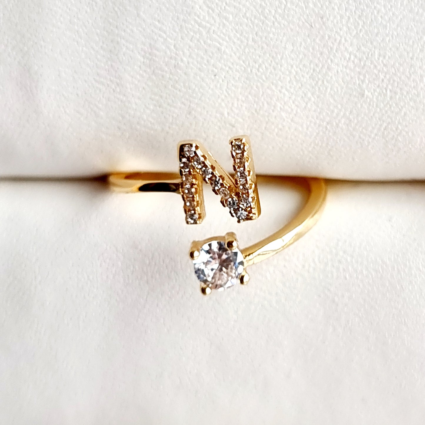 Gold Plated Alphabet Ring
