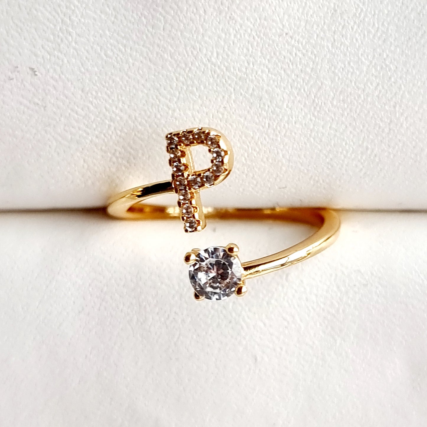 Gold Plated Alphabet Ring