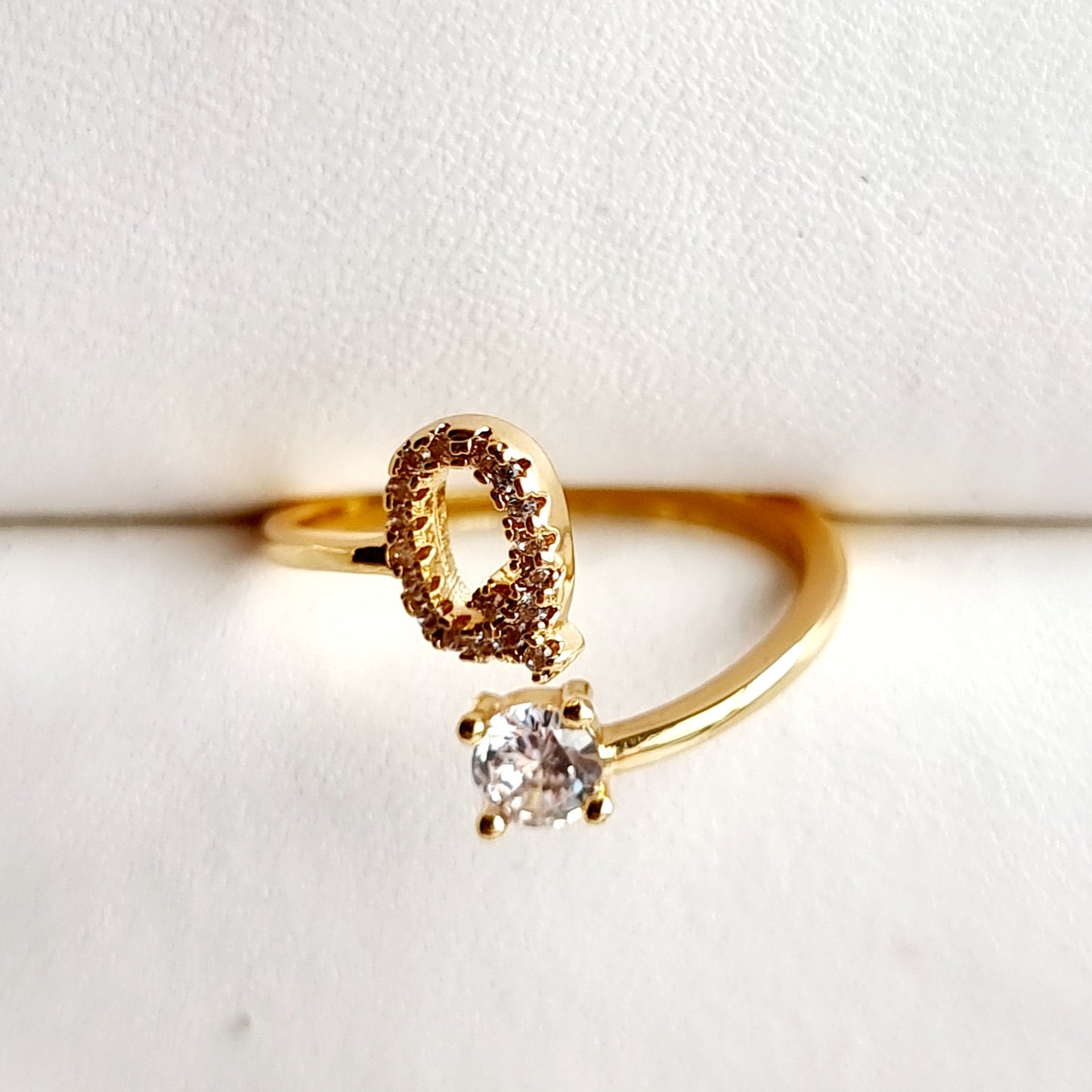 Gold Plated Alphabet Ring
