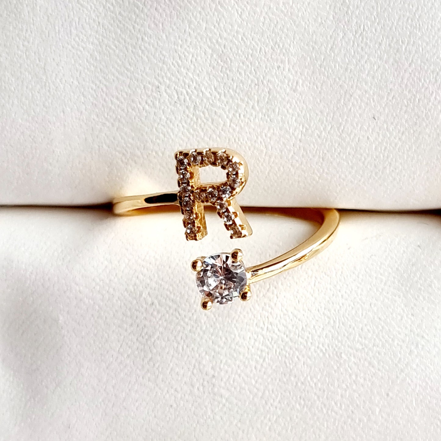 Gold Plated Alphabet Ring