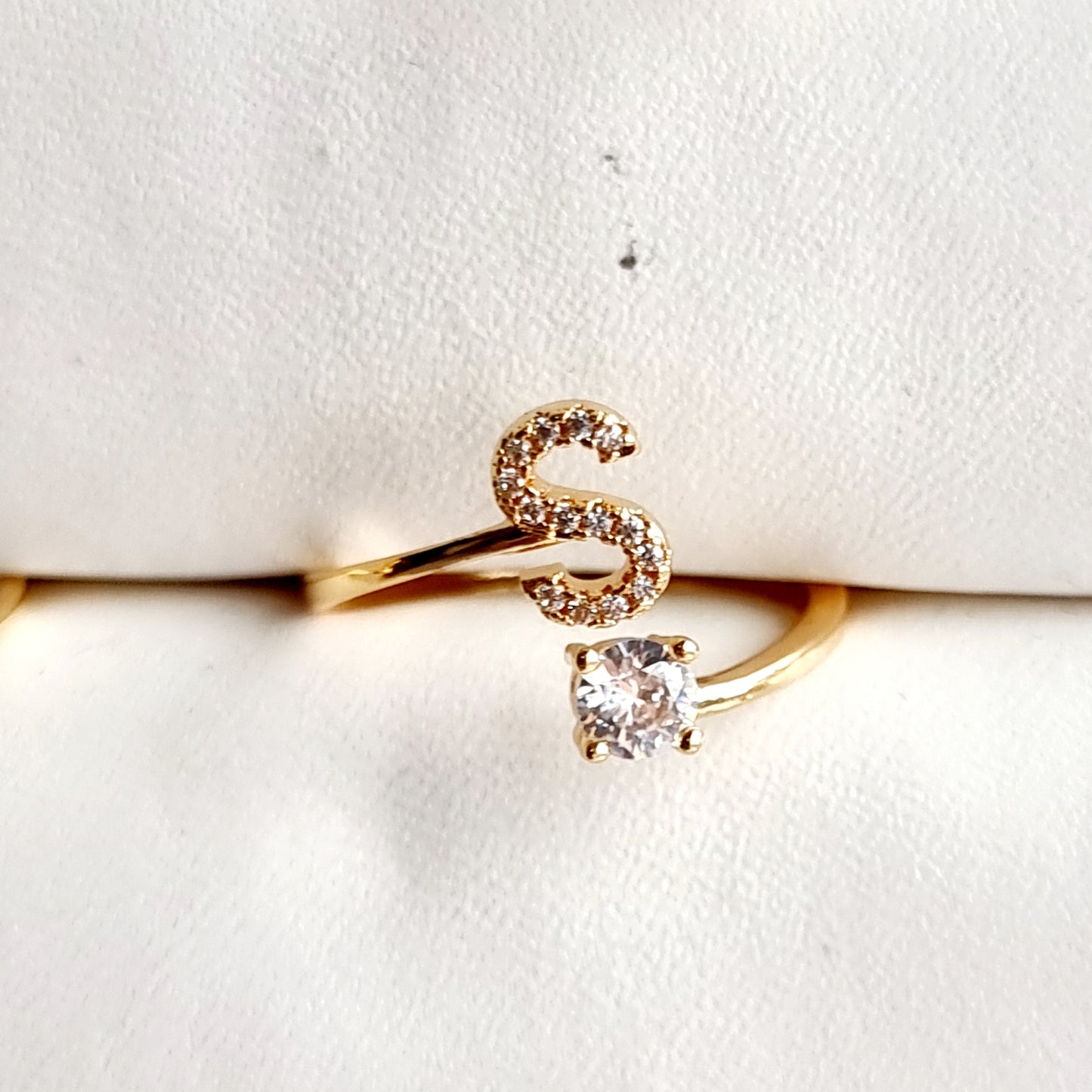 Gold Plated Alphabet Ring