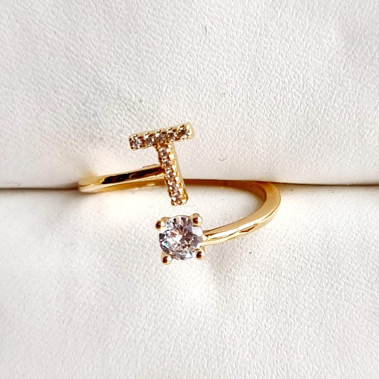 Gold Plated Alphabet Ring