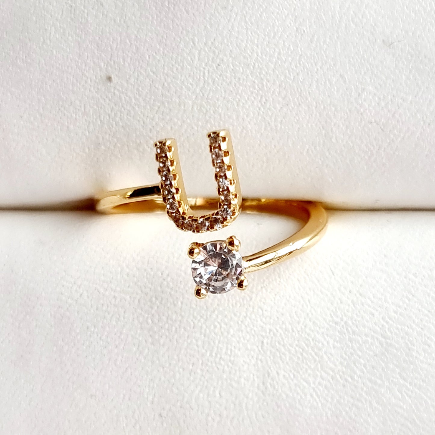 Gold Plated Alphabet Ring
