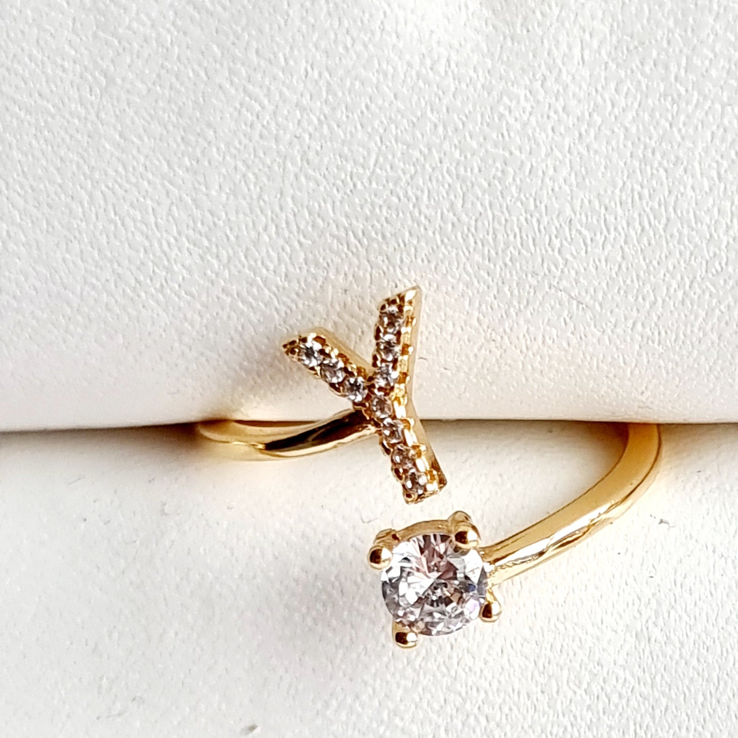 Gold Plated Alphabet Ring