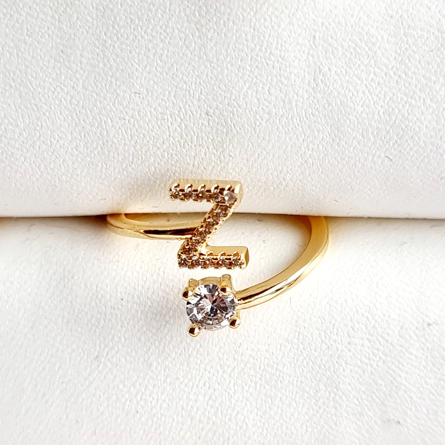 Gold Plated Alphabet Ring