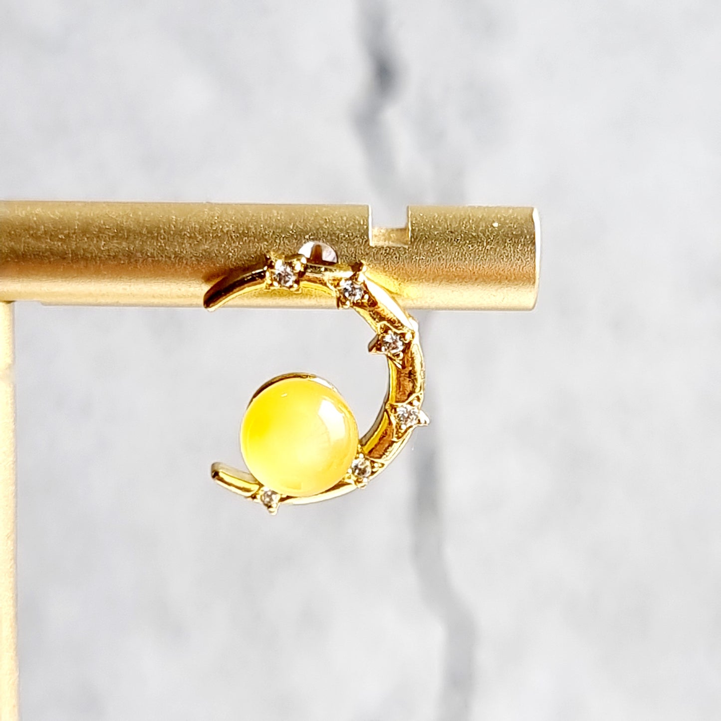 Natural Beeswax Gemstone Earrings