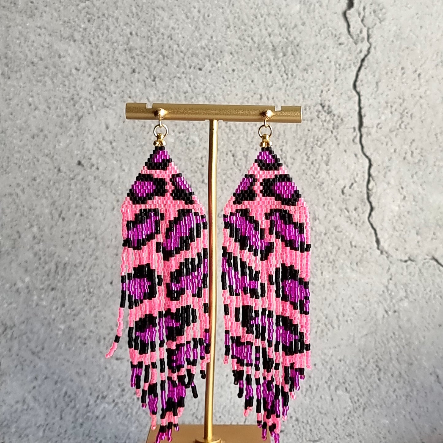 Fringer Earrings - Leopard Prints