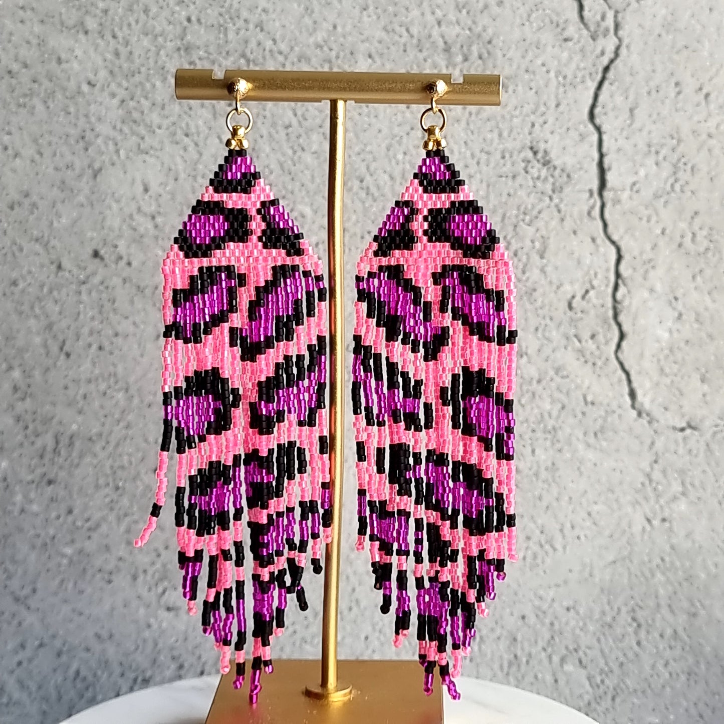 Fringer Earrings - Leopard Prints