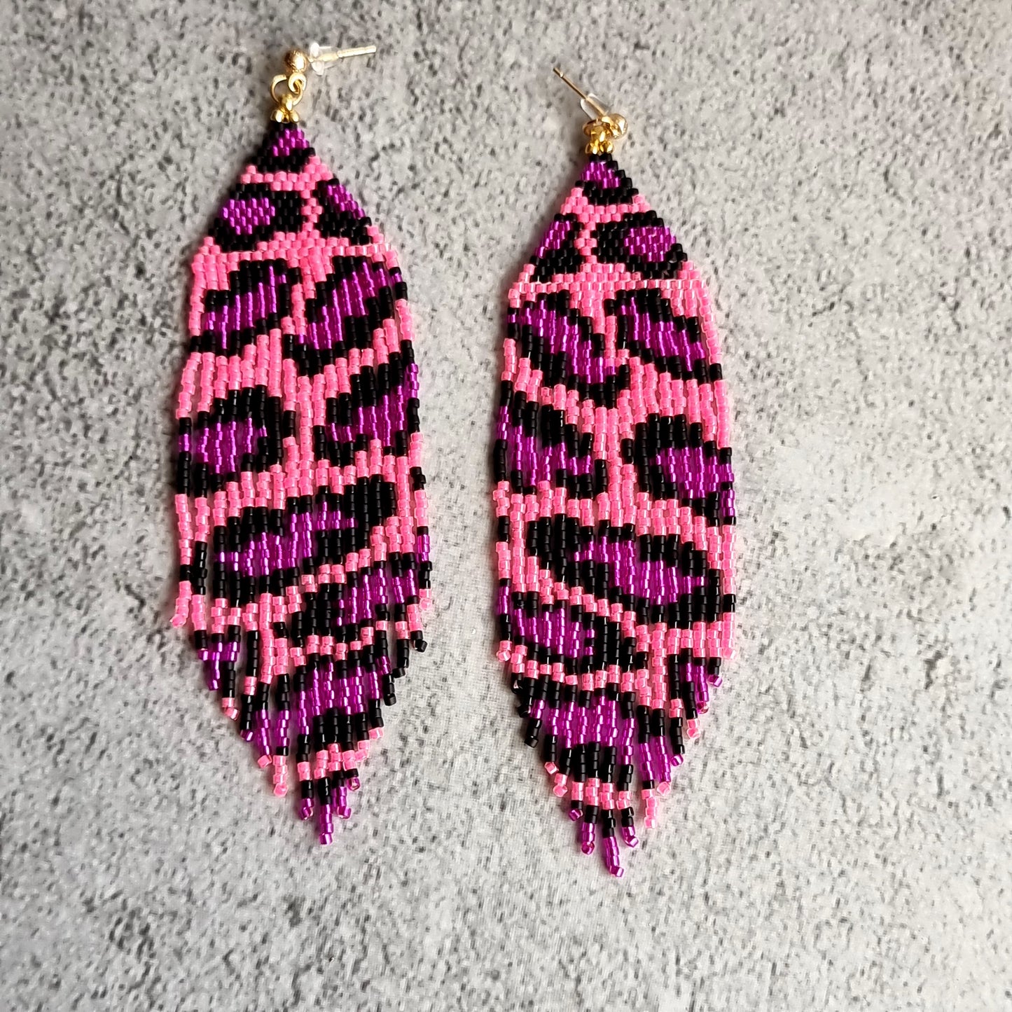 Fringer Earrings - Leopard Prints