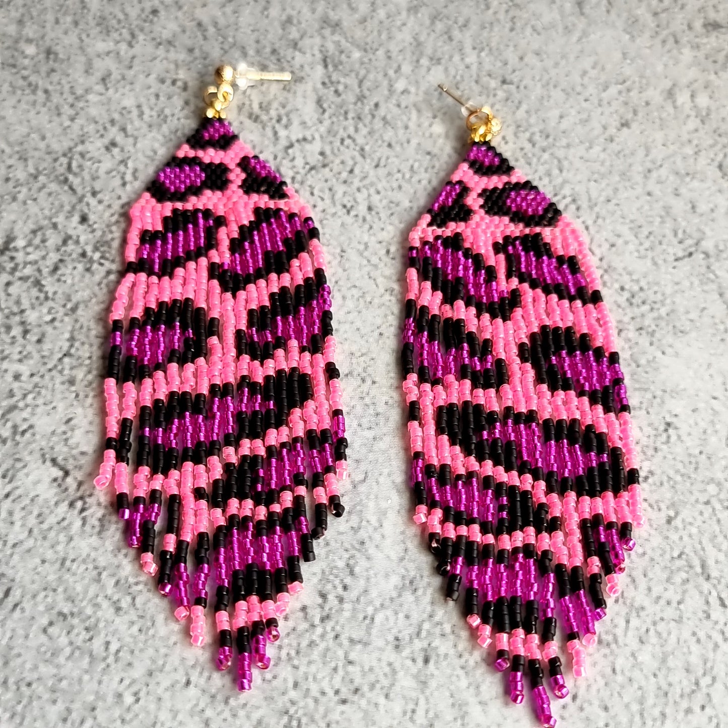 Fringer Earrings - Leopard Prints