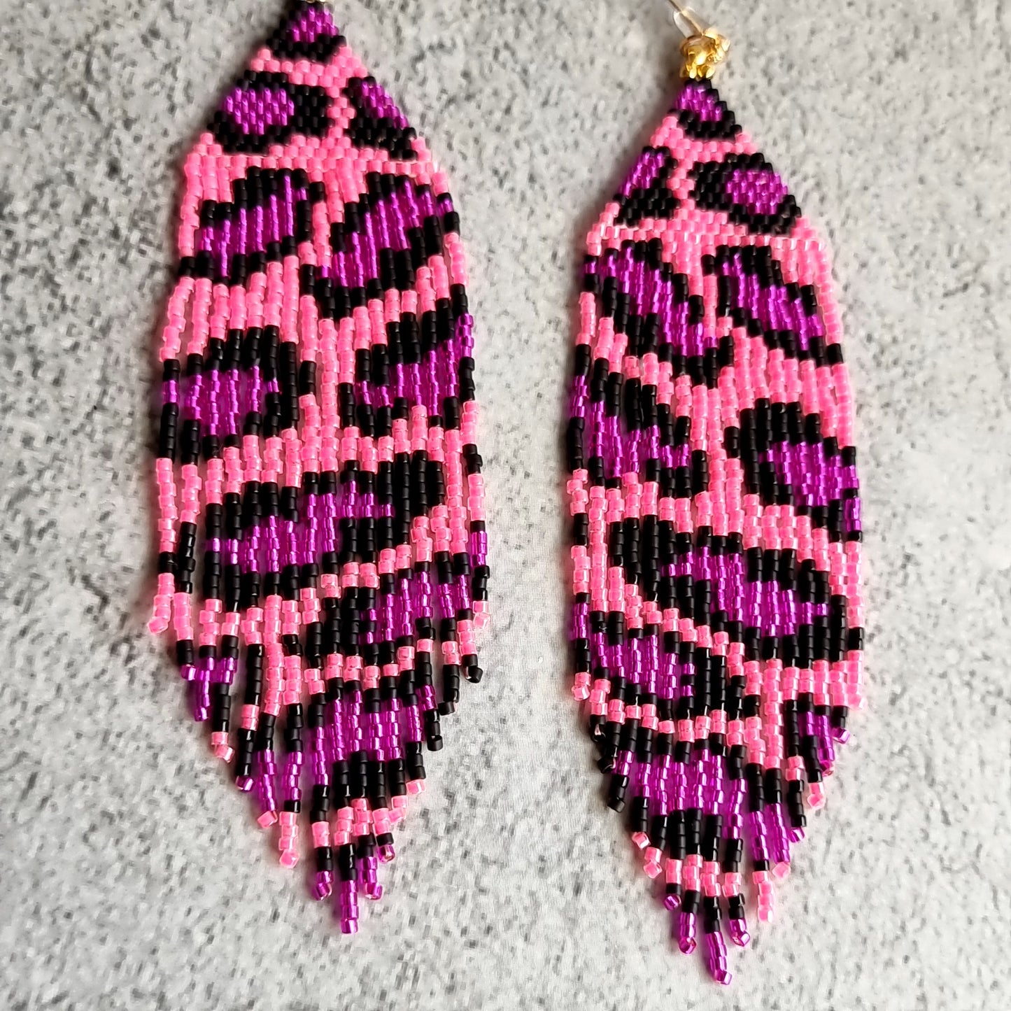 Fringer Earrings - Leopard Prints