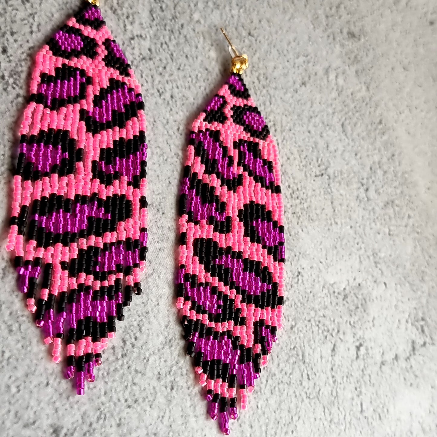 Fringer Earrings - Leopard Prints