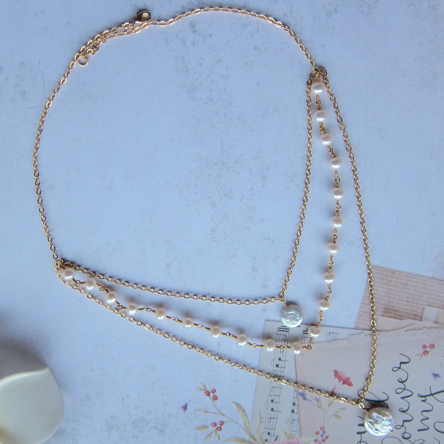 3 Layers Fresh Water Pearl Necklace