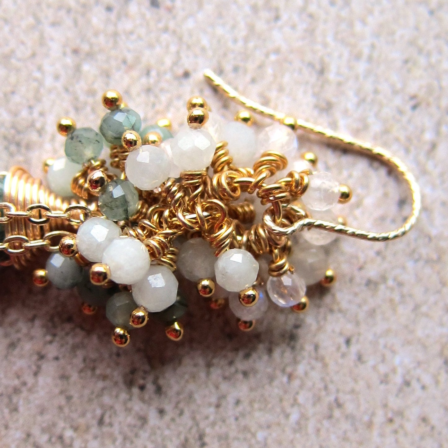 Sepahinite Cluster Gemstone Earrings