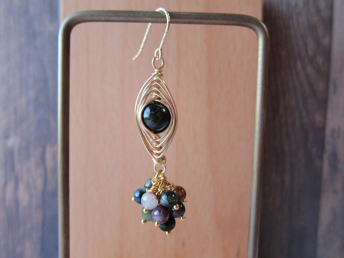 Candy Tourmaline Cluster Earrings