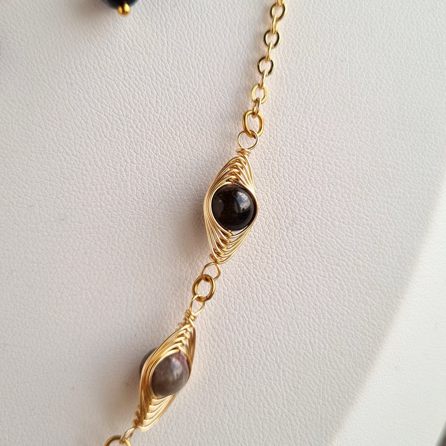 Candy Tourmaline Multi Layer Gemstone Necklace