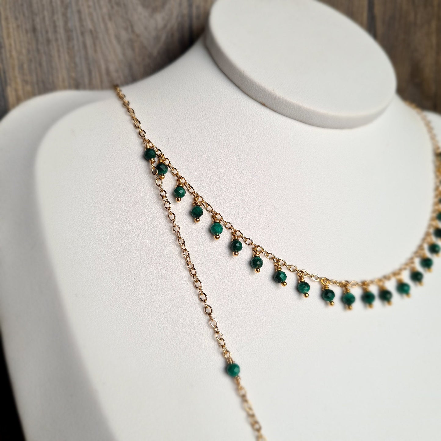 Azurite Malachite Double Layer Necklace
