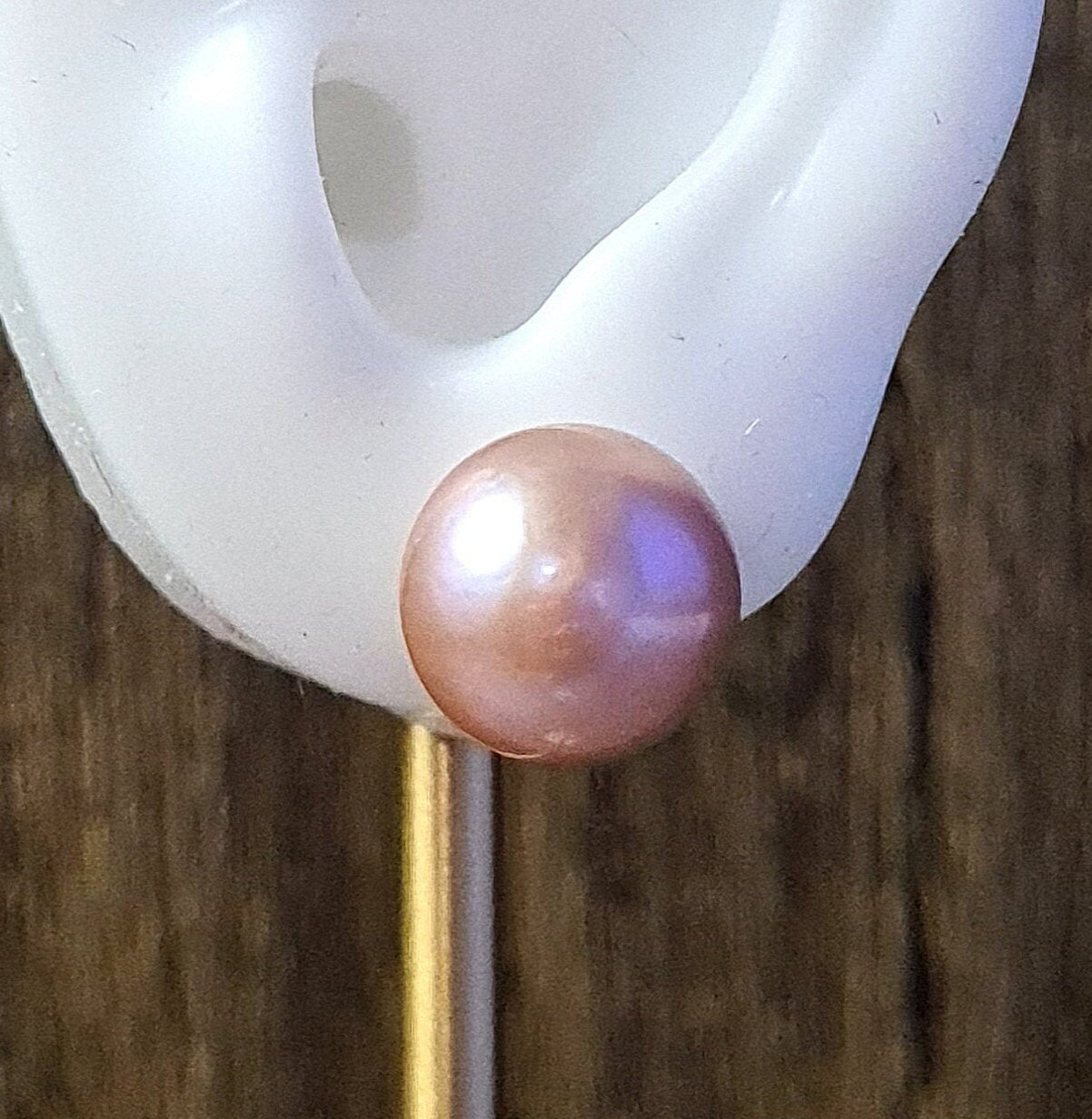 AAA Quality 11-12mm Edison Pearl with Sterling Silver Stud