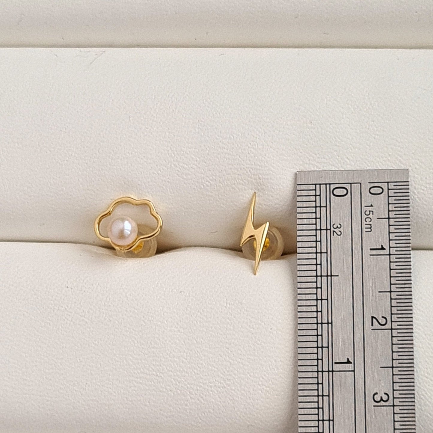Cloud & Lightning Vermeil (S925) with AAA Fresh Water Pearl Stud