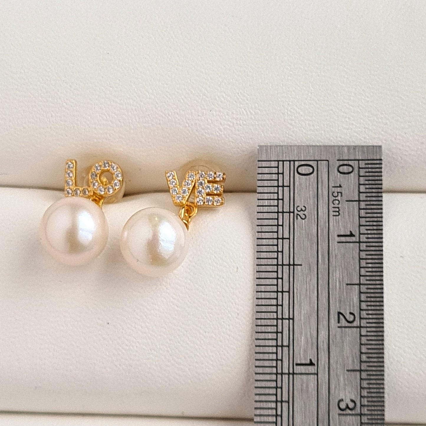 LOVE Vermeil (S925) with AAA Fresh Water Pearl Stud