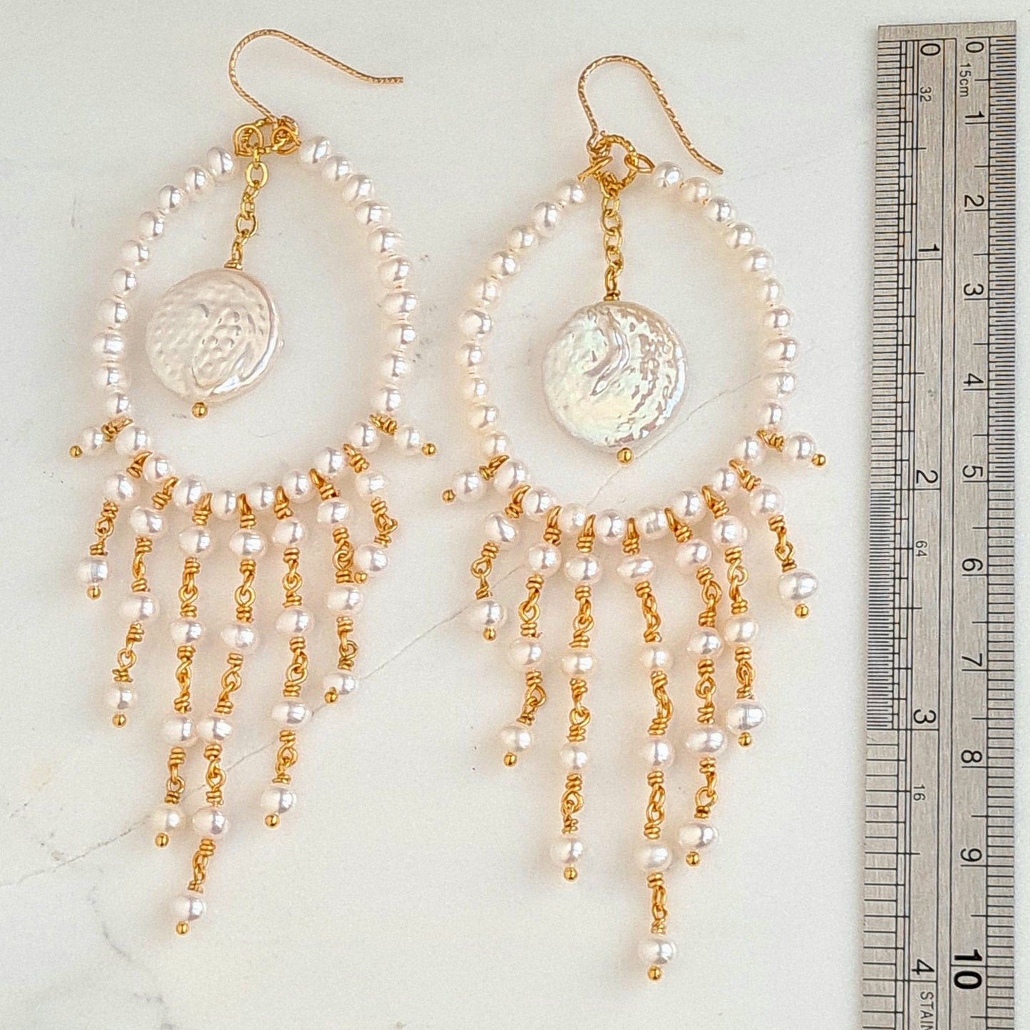 Fresh Water Pearl Chandelier Earrings