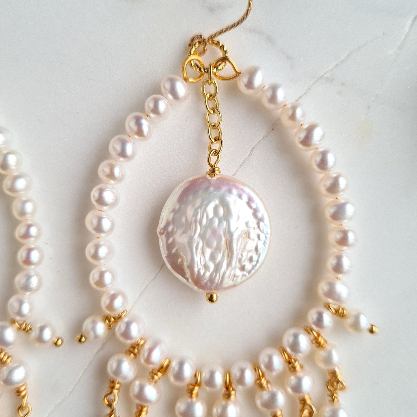 Fresh Water Pearl Chandelier Earrings