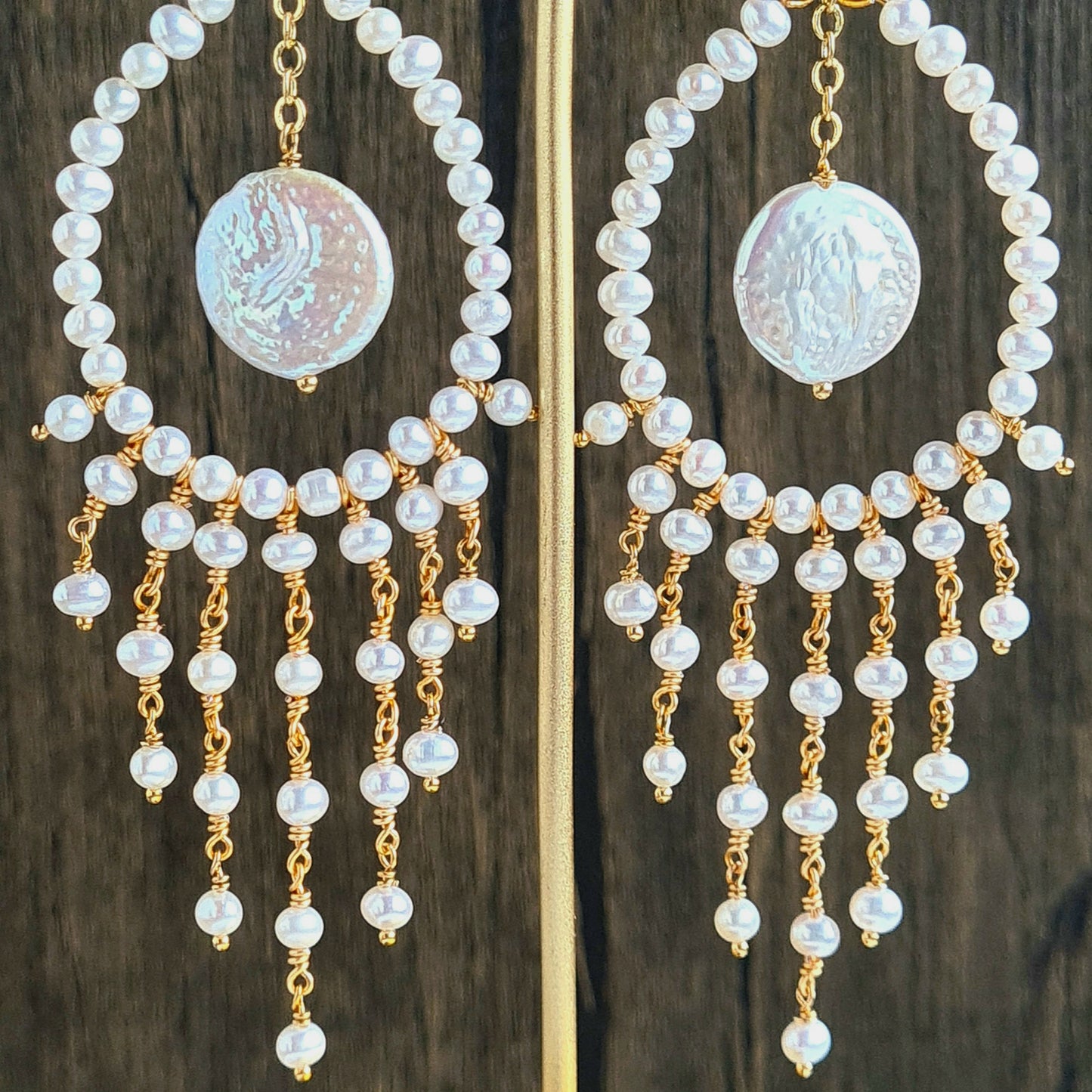 Fresh Water Pearl Chandelier Earrings