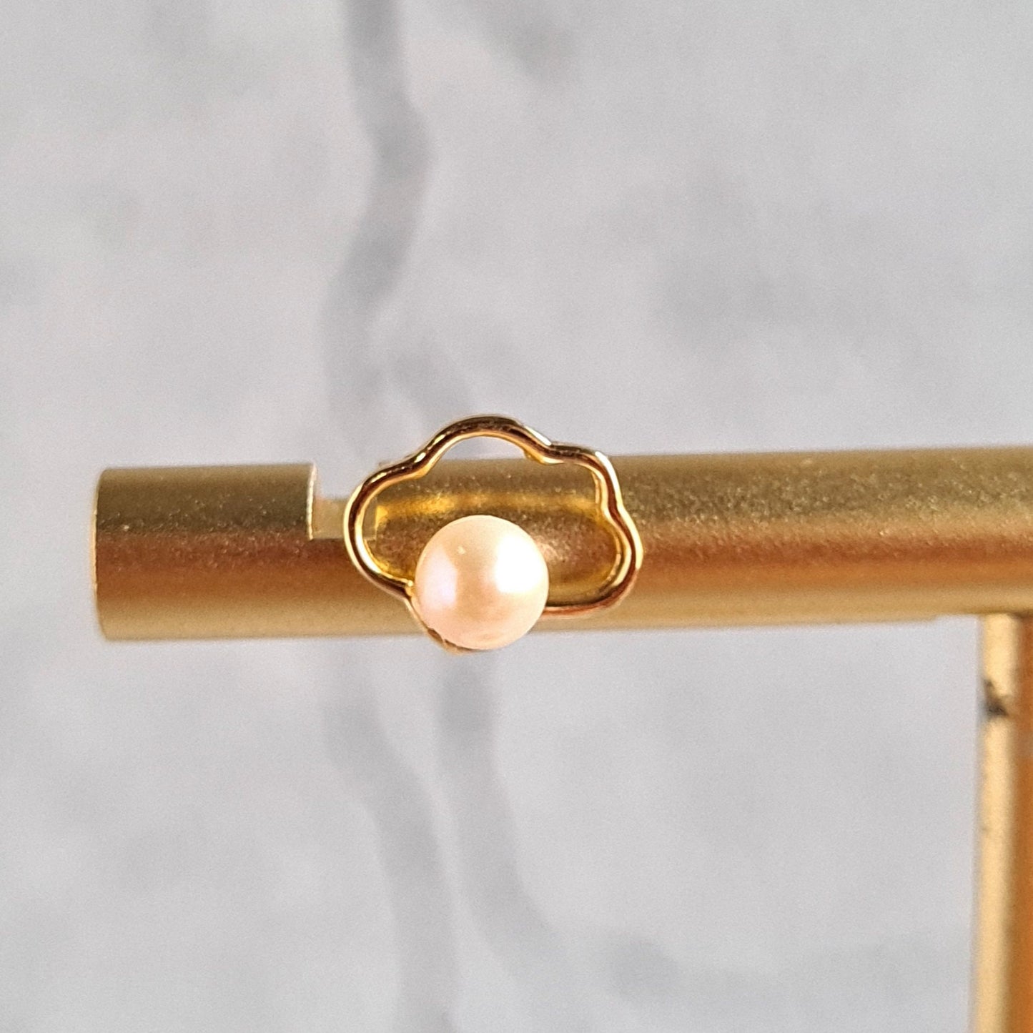 Cloud & Lightning Vermeil (S925) with AAA Fresh Water Pearl Stud