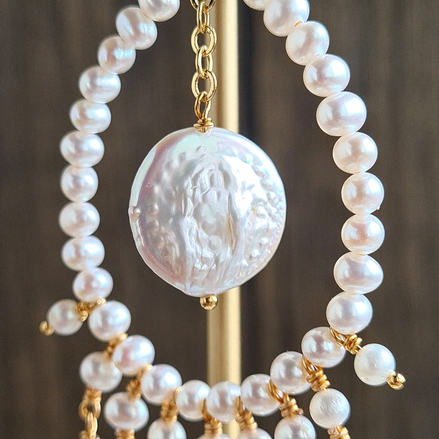 Fresh Water Pearl Chandelier Earrings