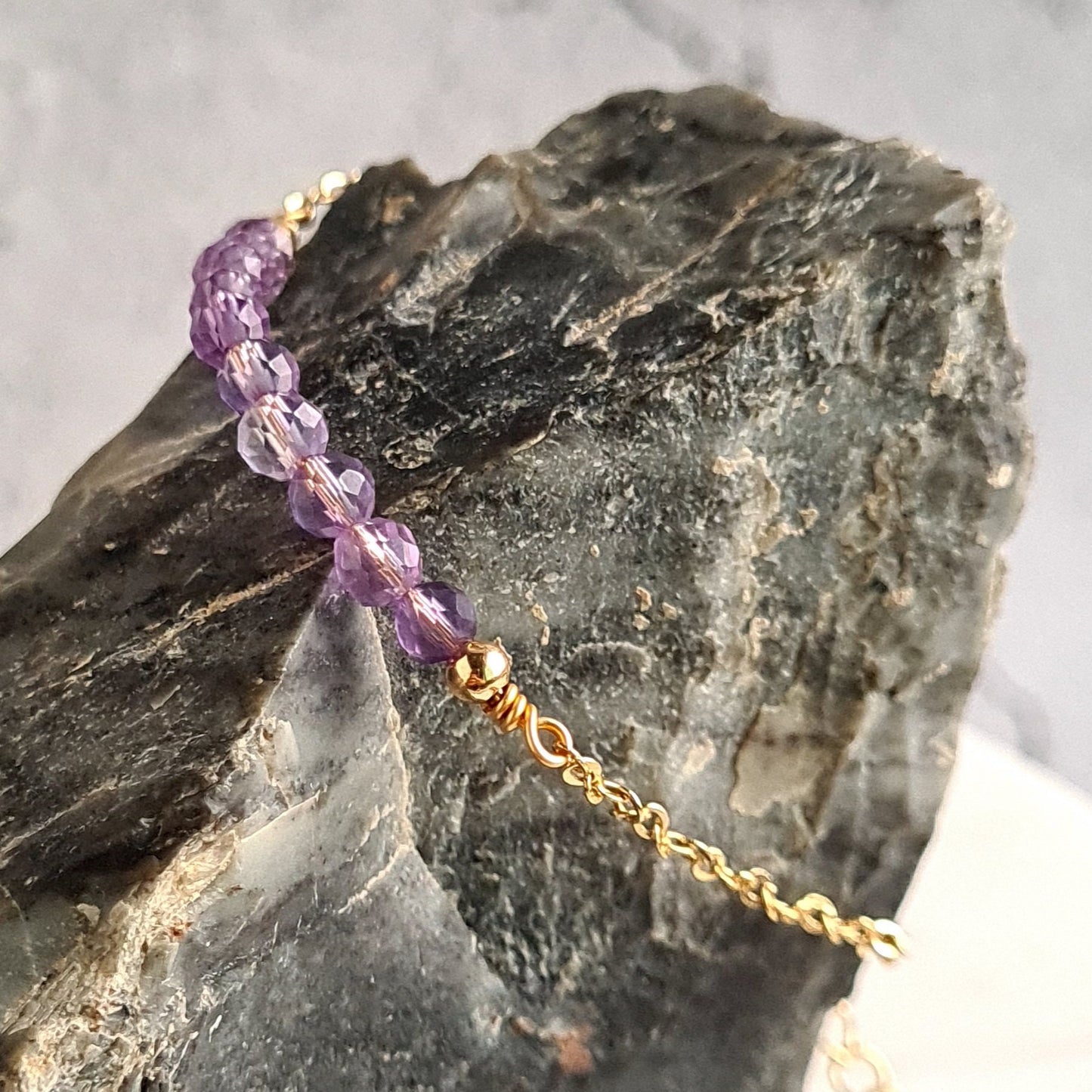 Bar Bracelet - Gemstones - Ruby, Amethyst, Tanzanite, Jade, Golden Obsidian