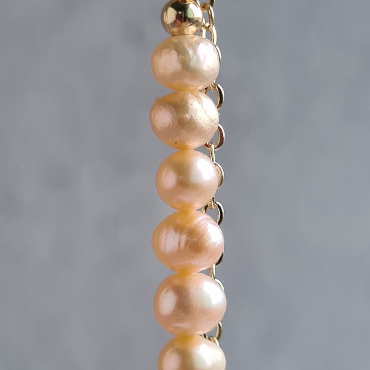Bar Earrings - Fresh Water Pearl - White, Pink and Purple