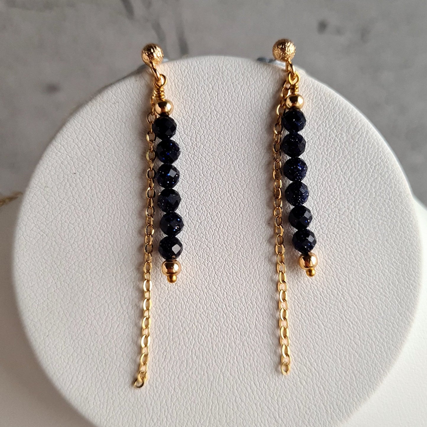 Bar Earrings - Gemstone - Ruby, Amethyst, Tanzanite, Jade, Golden Obsidian