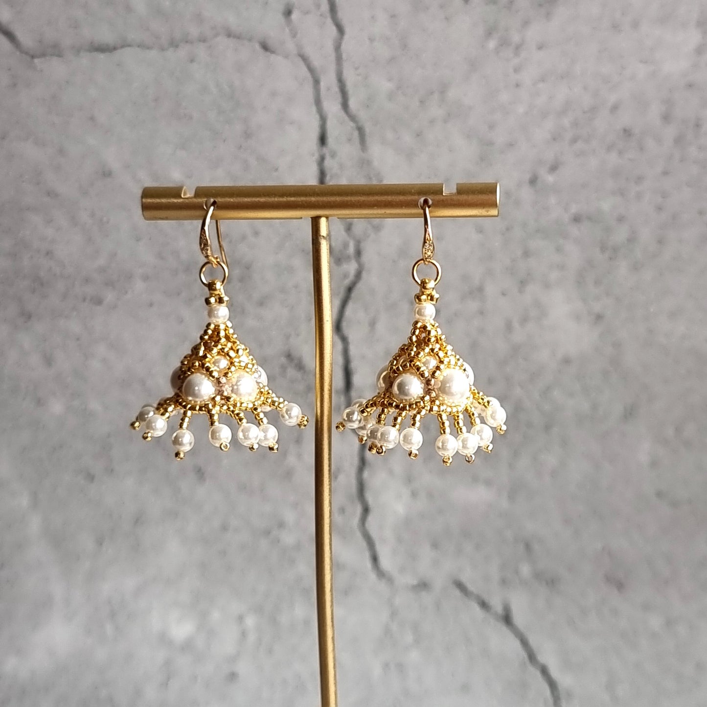 Moher of Pearl Jhumka Style Earrings