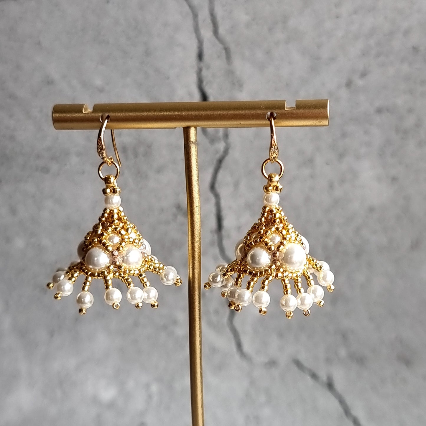 Moher of Pearl Jhumka Style Earrings
